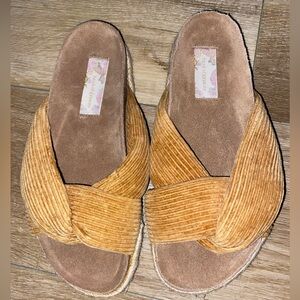 Tan Espadrilles with Woven Cross-Strap Design| Band of gypsies